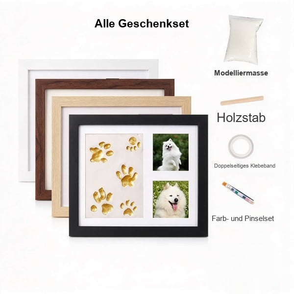 DIY-Erinnerungsrahmen für Pfotenabdrücke – Pfotenabdruck und Fotopräsentation