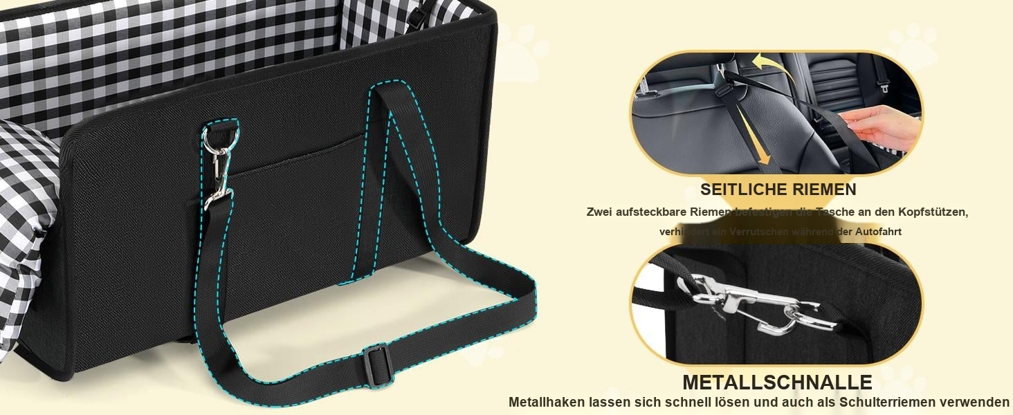 Must-Have Mittelkonsolen-Autositz für Hunde – Sitzerhöhung für kleine Haustiere zur Angstlinderung, ultrasicheres Hundebett mit Armlehne für Reisen, gemütlicher und sicherer Autositz für kleine Hunde und Katzen