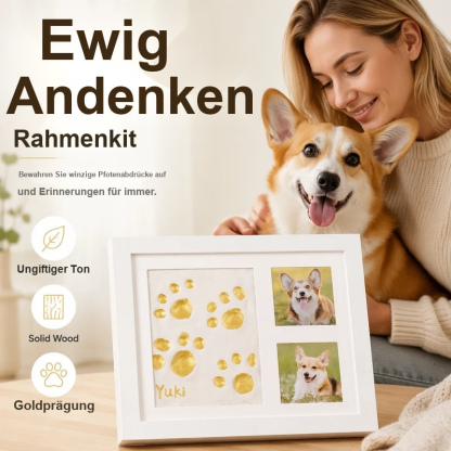 DIY-Erinnerungsrahmen für Pfotenabdrücke – Pfotenabdruck und Fotopräsentation