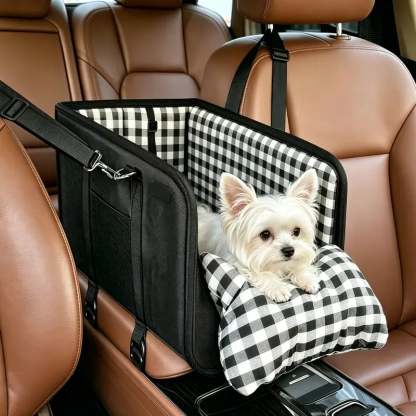🐶🐱 Hundesitz für die Mittelkonsole im Auto – Erhöhter Sitz für kleine Haustiere zur Linderung von Unruhe