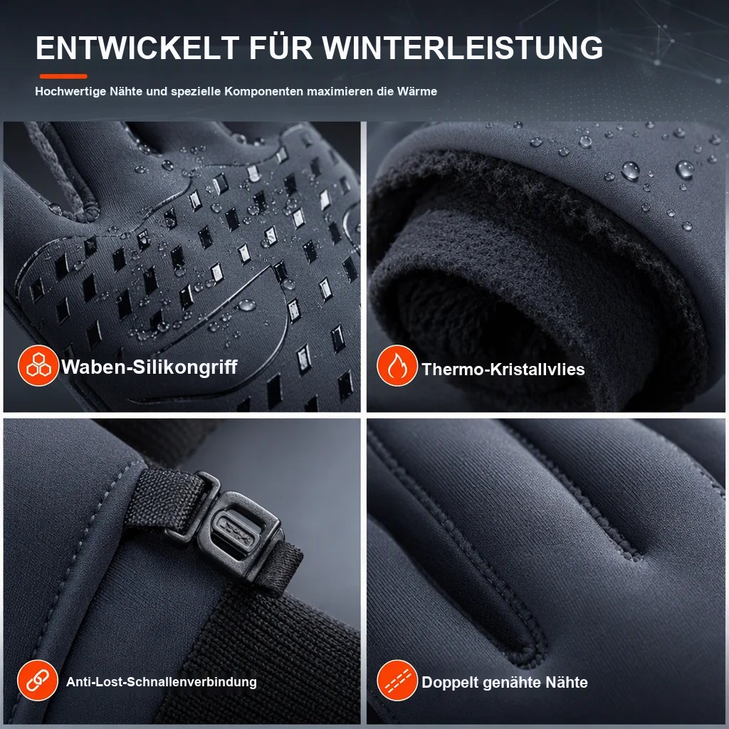✋️🤗 Wasserdichte Winter-Fahrradhandschuhe für Damen und Herren