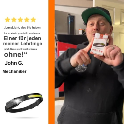 💡 Wiederaufladbare LED-Stirnlampen – 230°-Weitwinkel und Bewegungssensor
