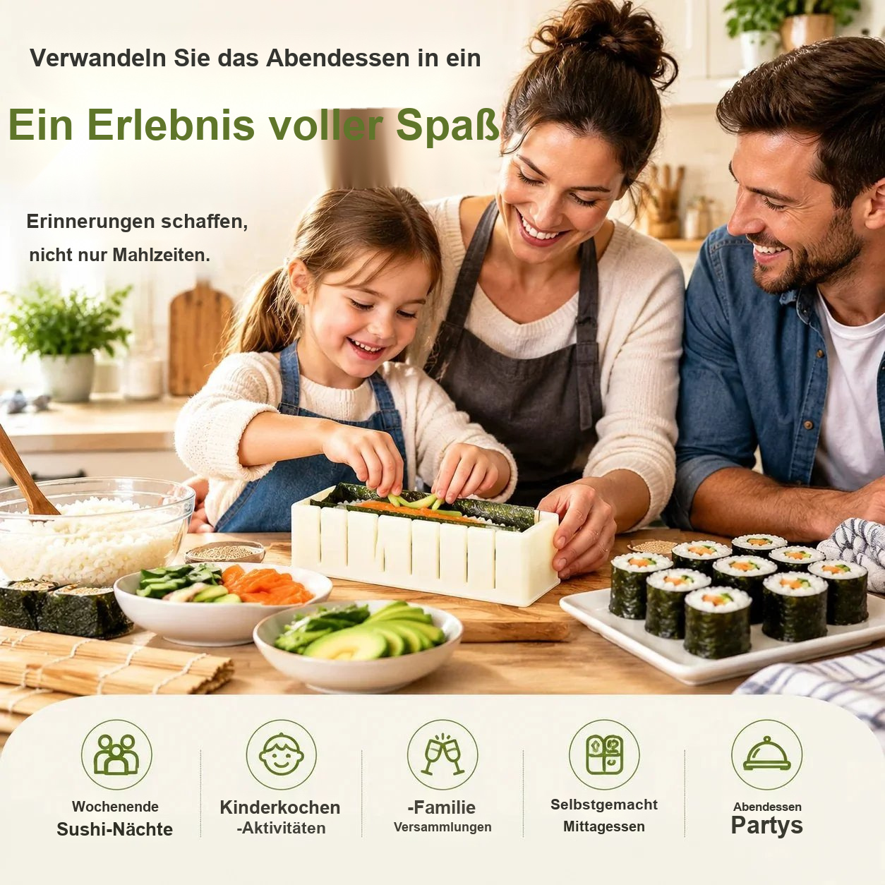 🍣 Sushi-Form – Perfekte selbstgemachte Rollen leicht gemacht