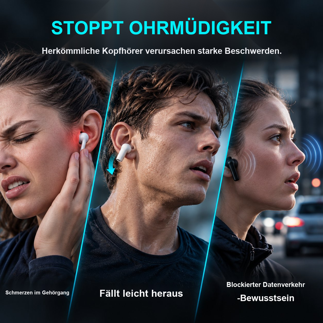 Professionelle Sport-Knochenschallkopfhörer – Bluetooth 6.0, IP67-Wasserschutz, kabelloses Open-Ear-Headset zum Laufen und Radfahren