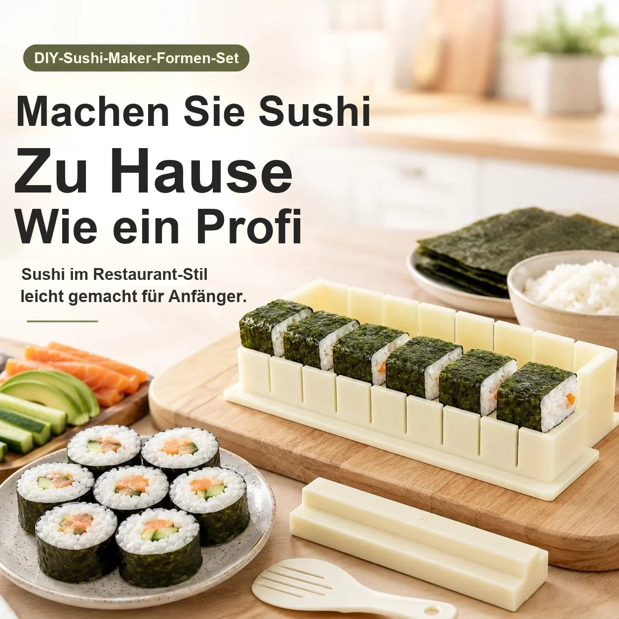 🍣 Sushi-Form – Perfekte selbstgemachte Rollen leicht gemacht