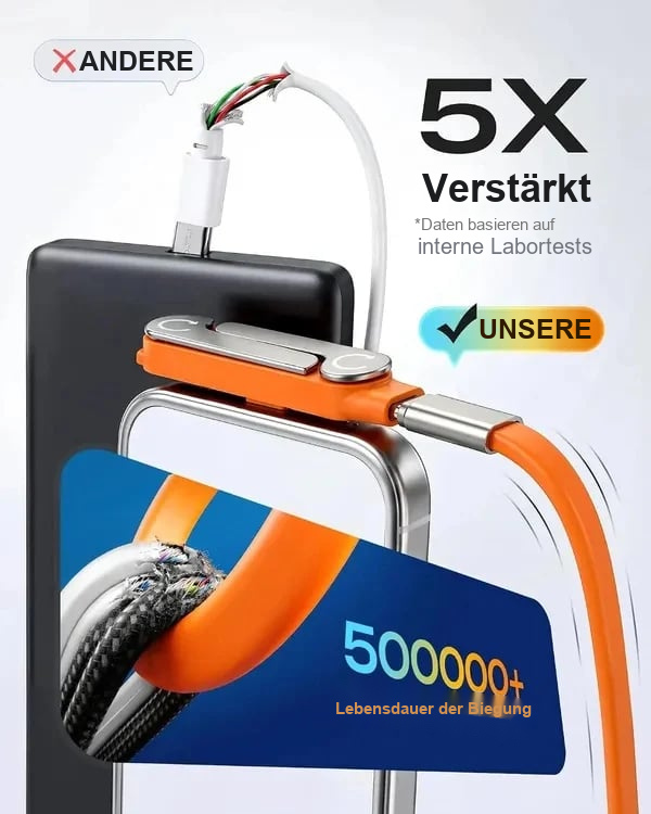 240-W-Schnellladekabel mit abnehmbarem Ständer