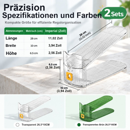Verstellbarer Schuh-Organizer – Platzsparendes, transparentes Aufbewahrungsregal im minimalistischen Design
