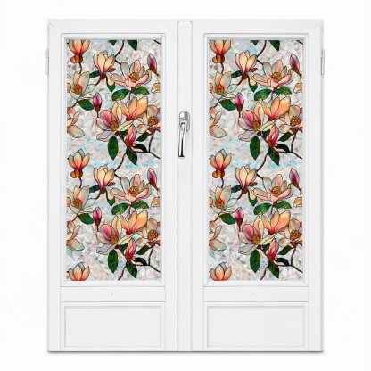 📢📢40 % RABATT !! ⏰ Elektrostatische Regenbogen-Fensterfolie mit dekorativem Blumenmuster