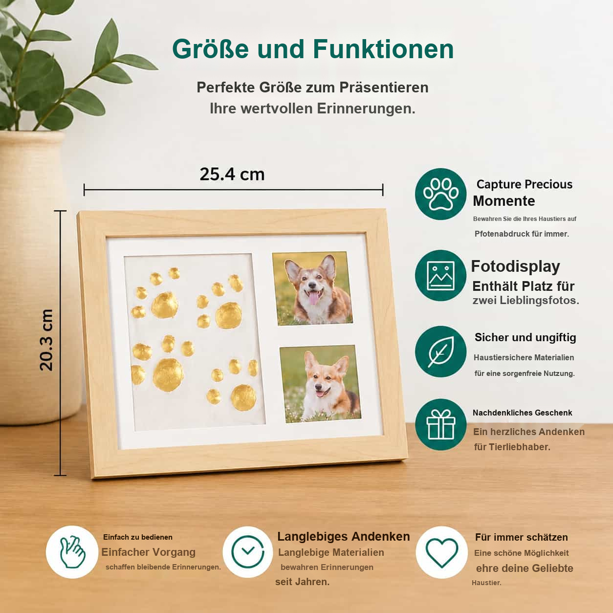 DIY-Erinnerungsrahmen für Pfotenabdrücke – Pfotenabdruck und Fotopräsentation
