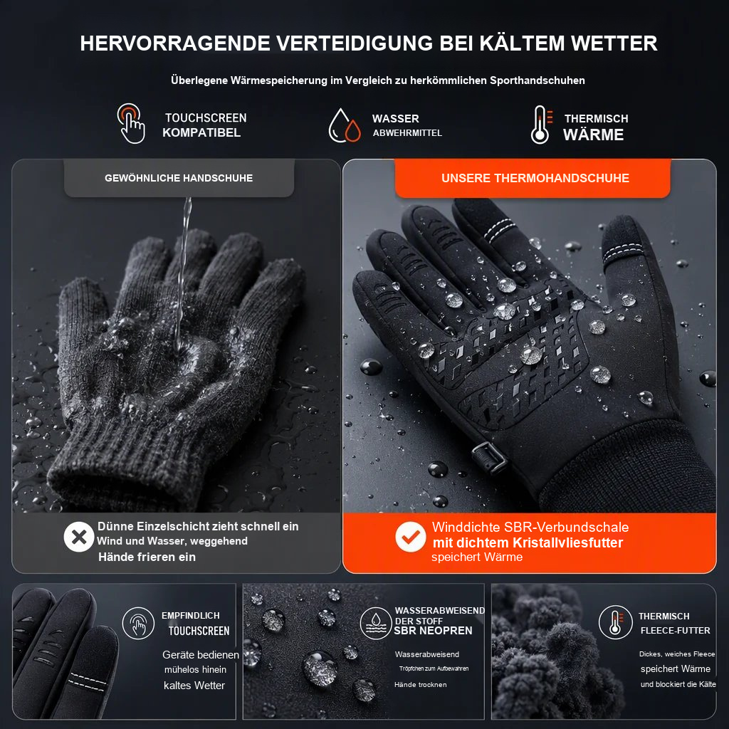 ✋️🤗 Wasserdichte Winter-Fahrradhandschuhe für Damen und Herren