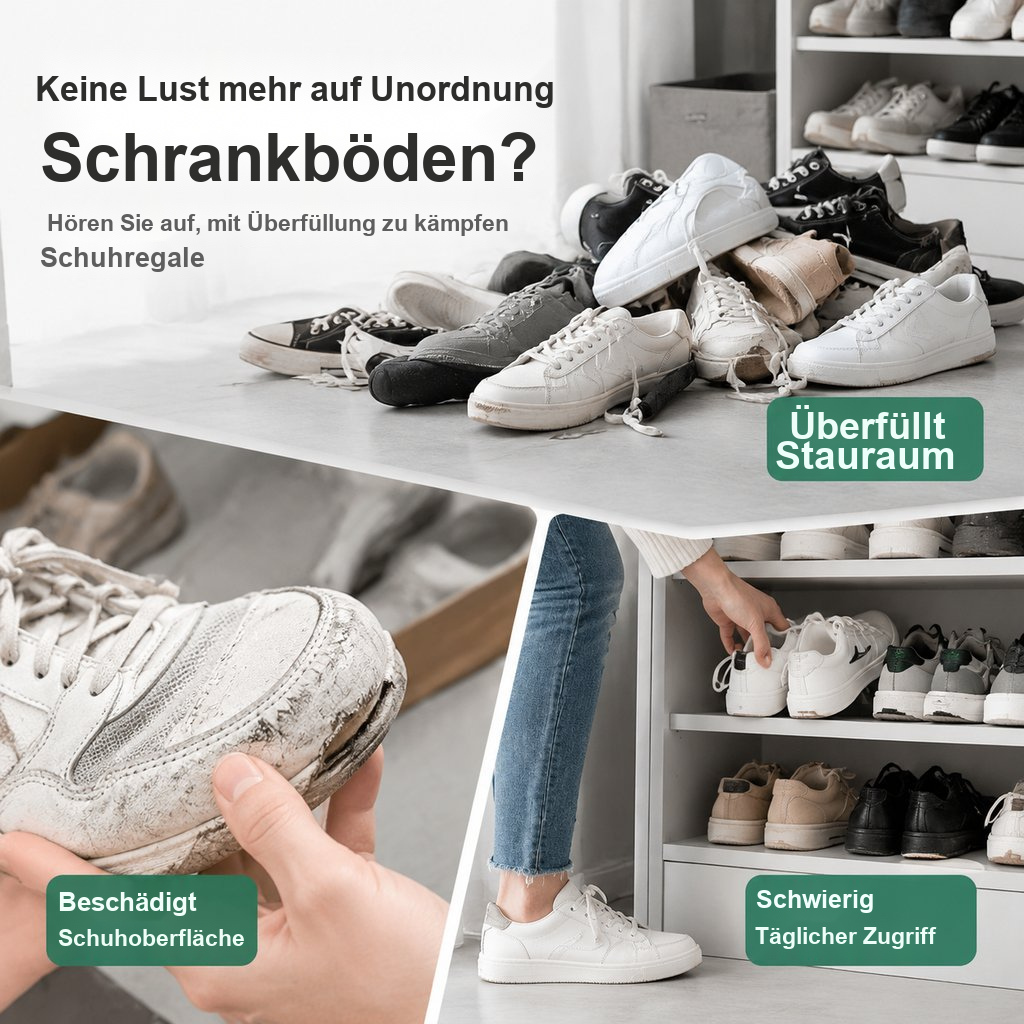 Verstellbarer Schuh-Organizer – Platzsparendes, transparentes Aufbewahrungsregal im minimalistischen Design