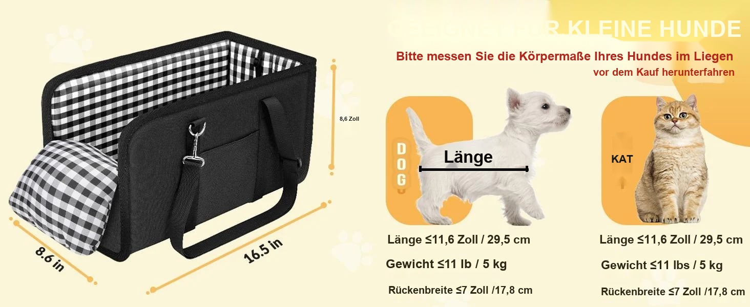 Must-Have Mittelkonsolen-Autositz für Hunde – Sitzerhöhung für kleine Haustiere zur Angstlinderung, ultrasicheres Hundebett mit Armlehne für Reisen, gemütlicher und sicherer Autositz für kleine Hunde und Katzen