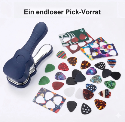 Handliches Gitarrenplektrum-Stanzset mit Zubehör