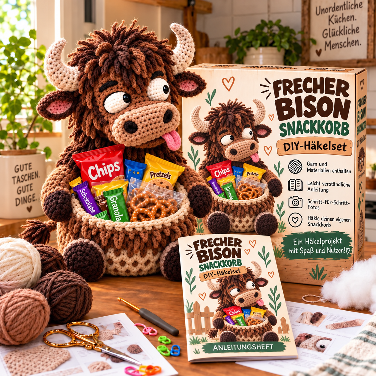 😂 Snack Attack Squad – DIY-Häkelkollektion mit lustigen Tier-Snackkörben