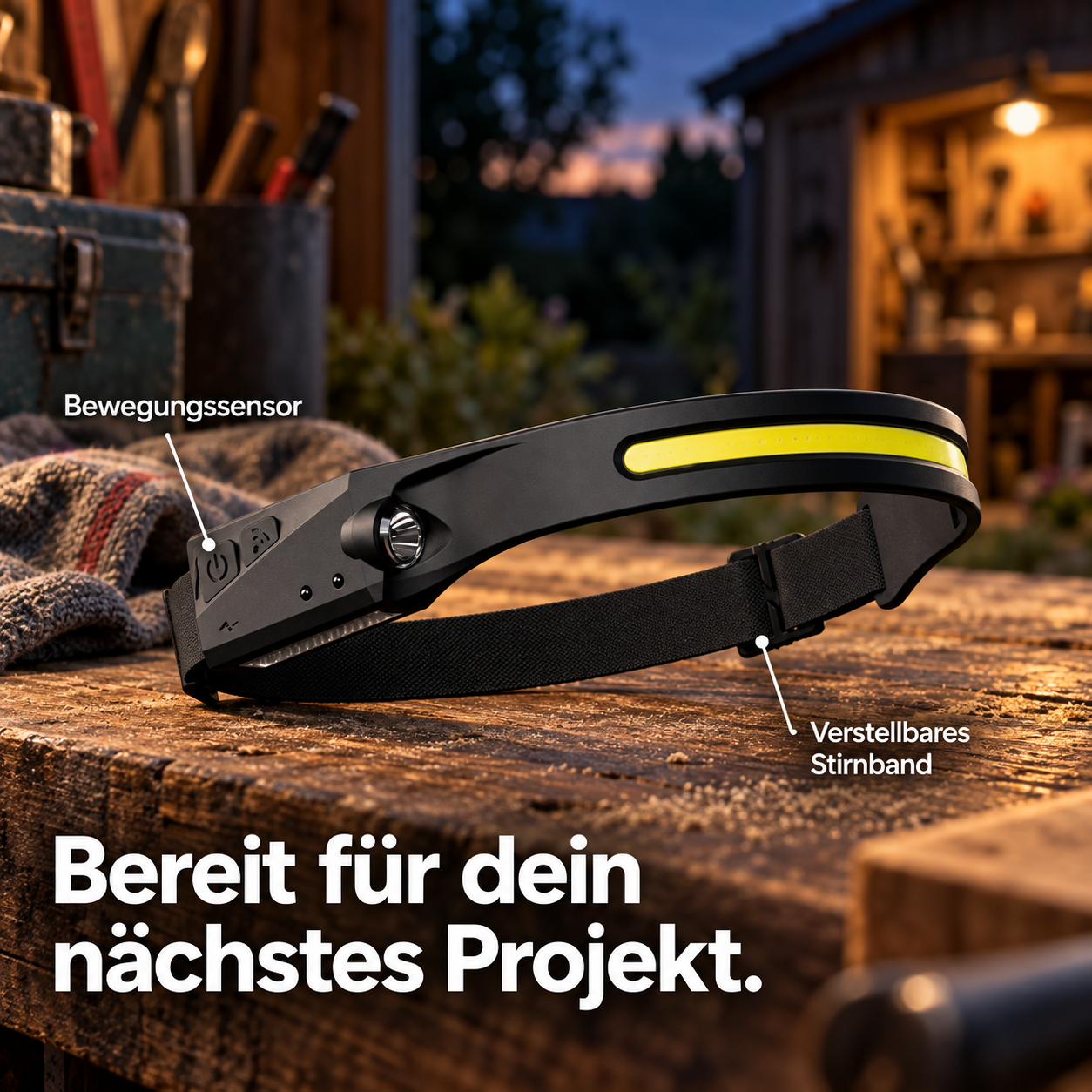 💡 Wiederaufladbare LED-Stirnlampen – 230°-Weitwinkel und Bewegungssensor