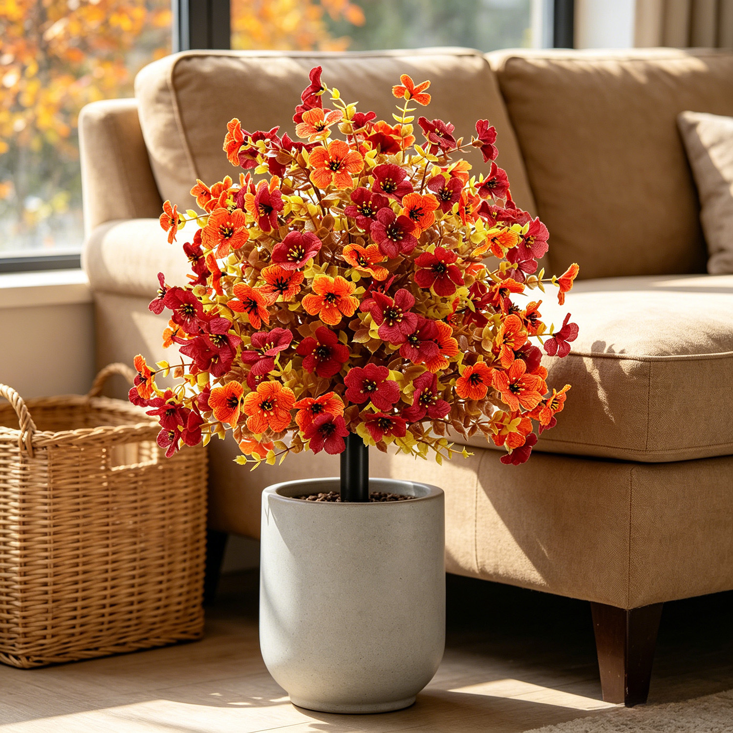 🔥Outdoor Artificial Fall Flowers🍂Easy Autumn Garden Decor