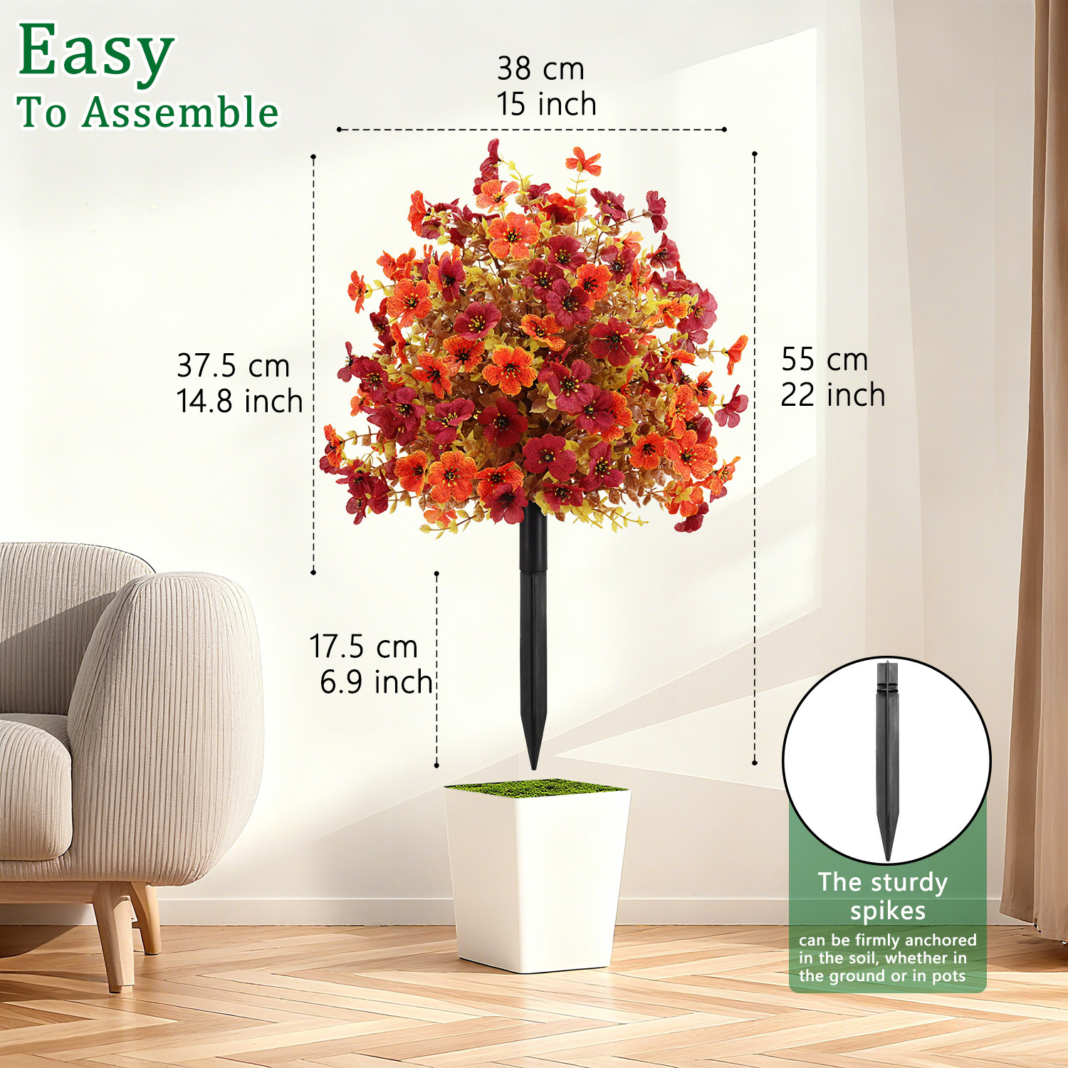 🔥Outdoor Artificial Fall Flowers🍂Easy Autumn Garden Decor
