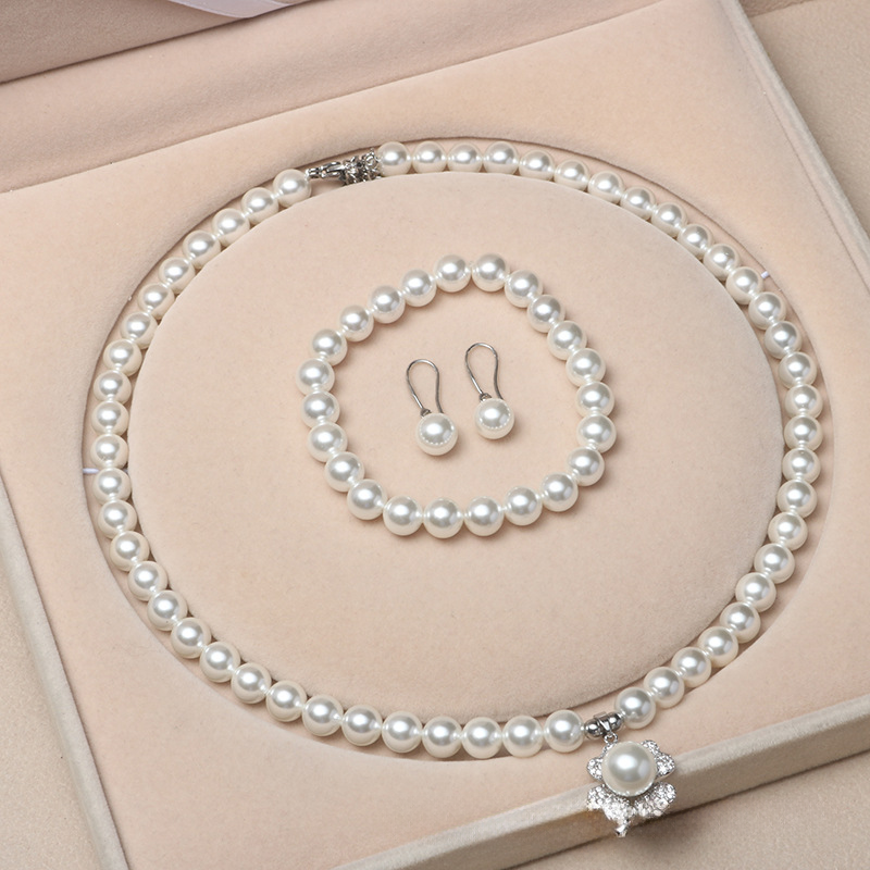 🔥Four-leaf Clover Pendant Akoya Pearl Jewelry Set