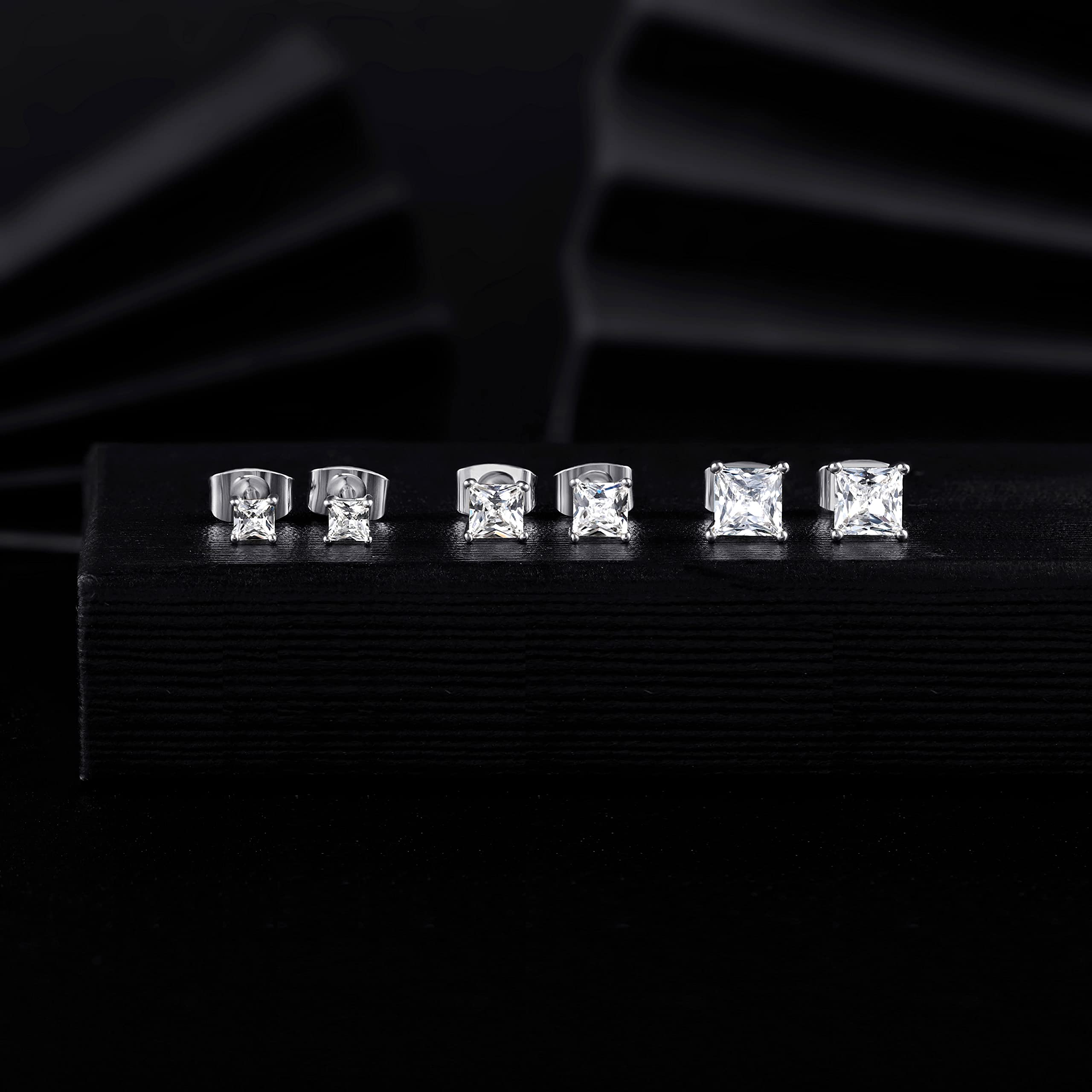 🔥Mother's Day Promotion!🔥Princess Cut Moissanite Stud Earrings