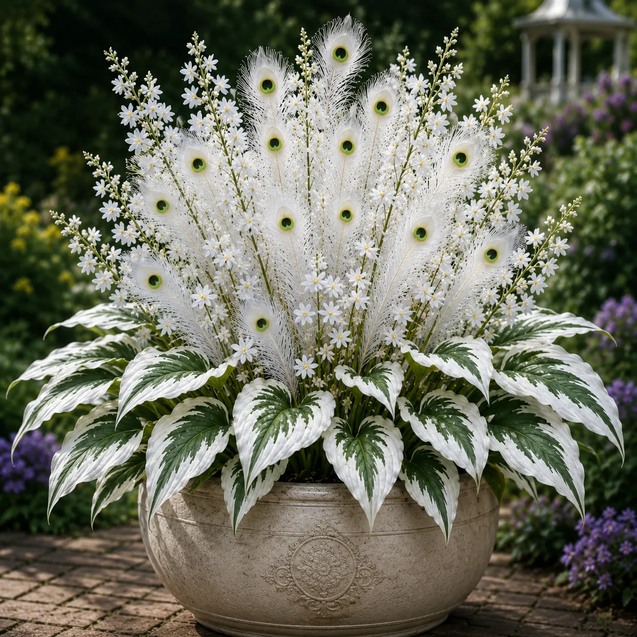 🏠🤗 Peacock Flame Hosta™ – Effortless Beauty For Shady Spaces💥