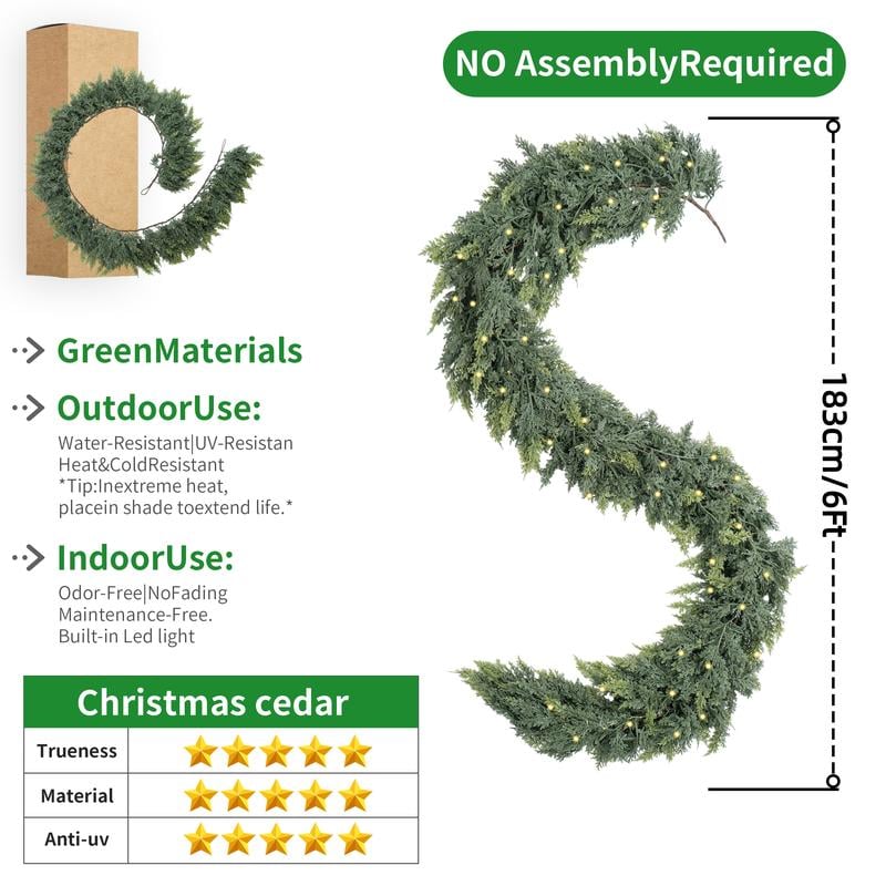🔥 2026 Seasonal Cedar Garland Holiday Decor- Early Bird Special (Beat the Price Hike!)
