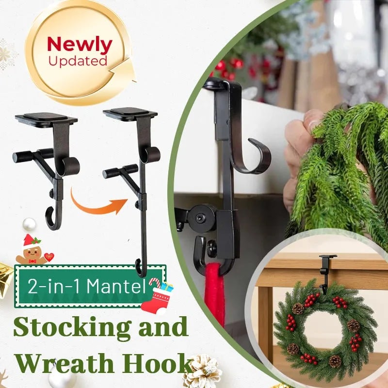 2026 Christmas Sale 50% OFF | Fireplace Stocking and Garland Hanger