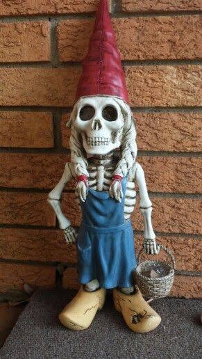 Skeleton Female garden gnome