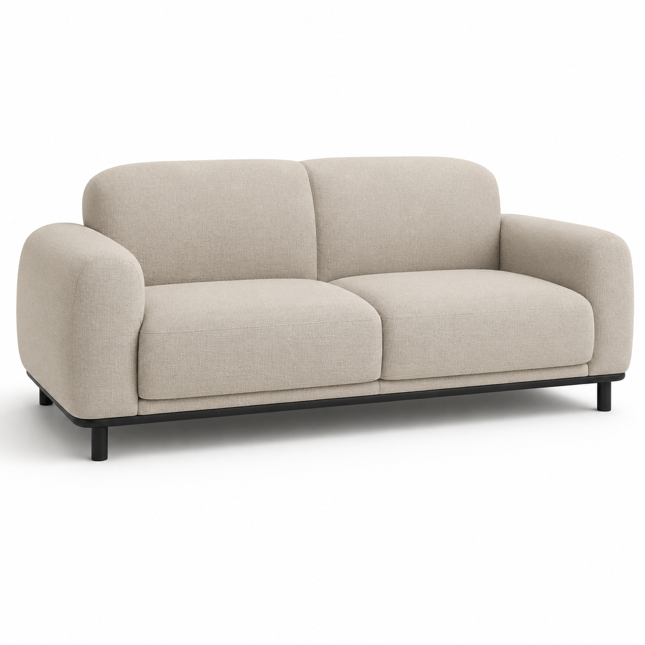 Modernes 2-Sitzer Sofa 180 cm mit weicher Linienführung-SelviaWood