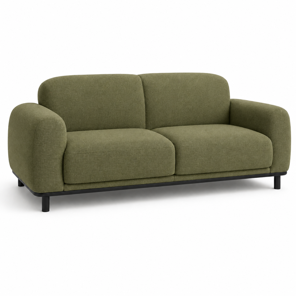 Modernes 2-Sitzer Sofa 180 cm mit weicher Linienführung-SelviaWood