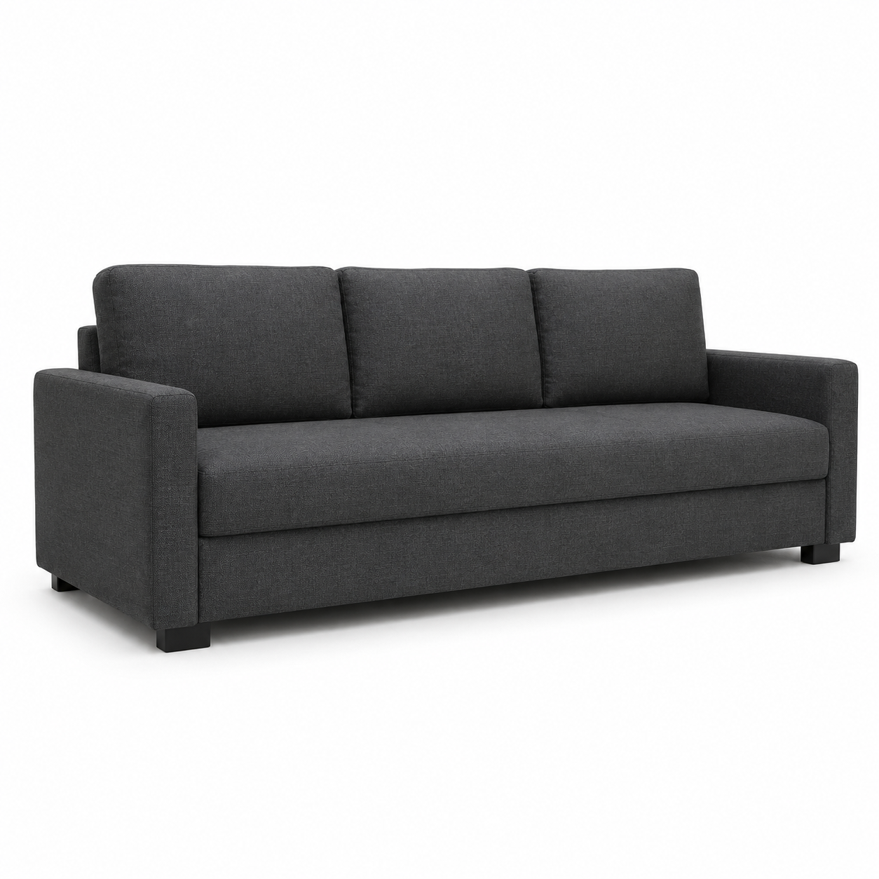 Schlafsofa Dunkelgrau 200 cm mit Bettfunktion