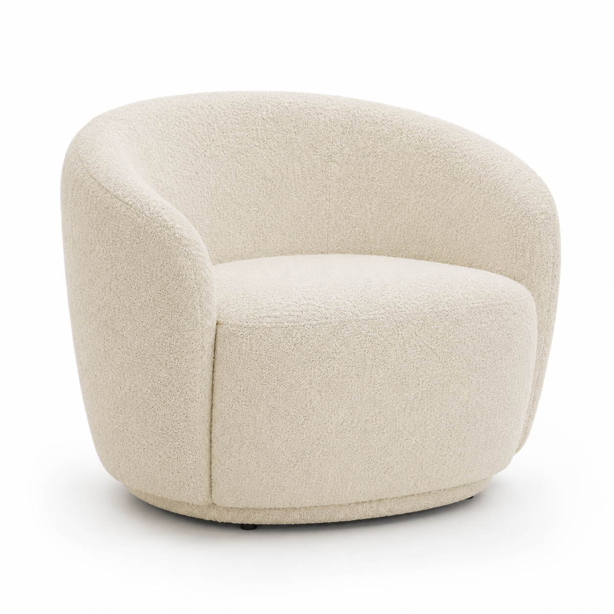 Bouclé Sessel 78 cm mit rundem Rücken