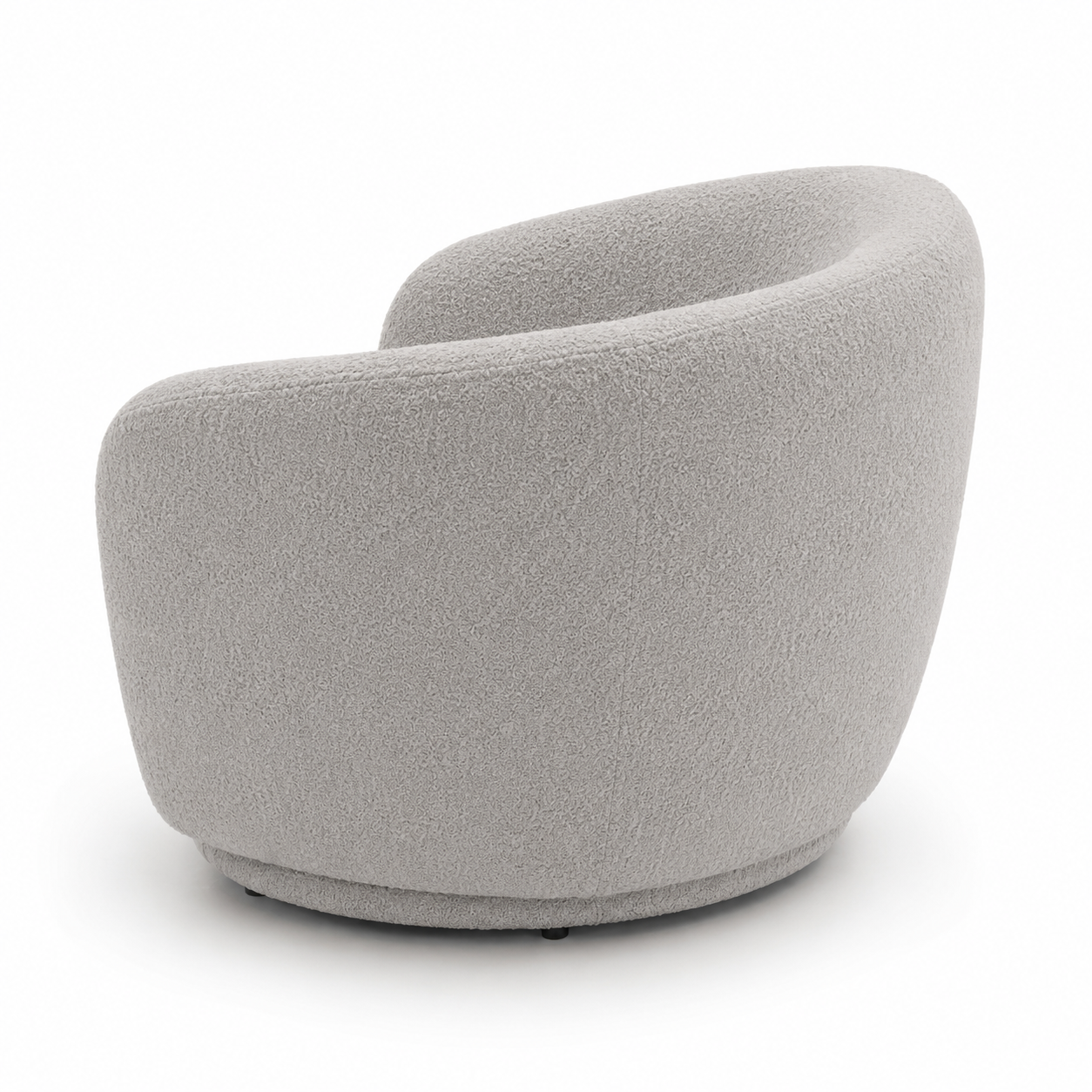 Bouclé Sessel 78 cm mit rundem Rücken-SelviaWood