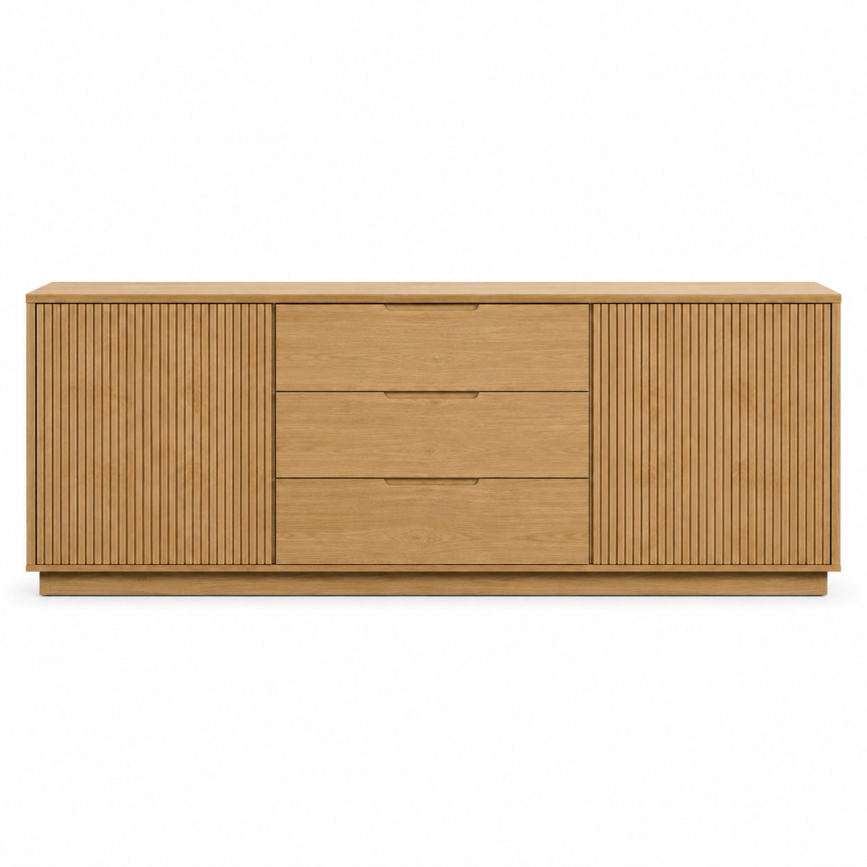 Sideboard Eiche Optik mit Rillenfront