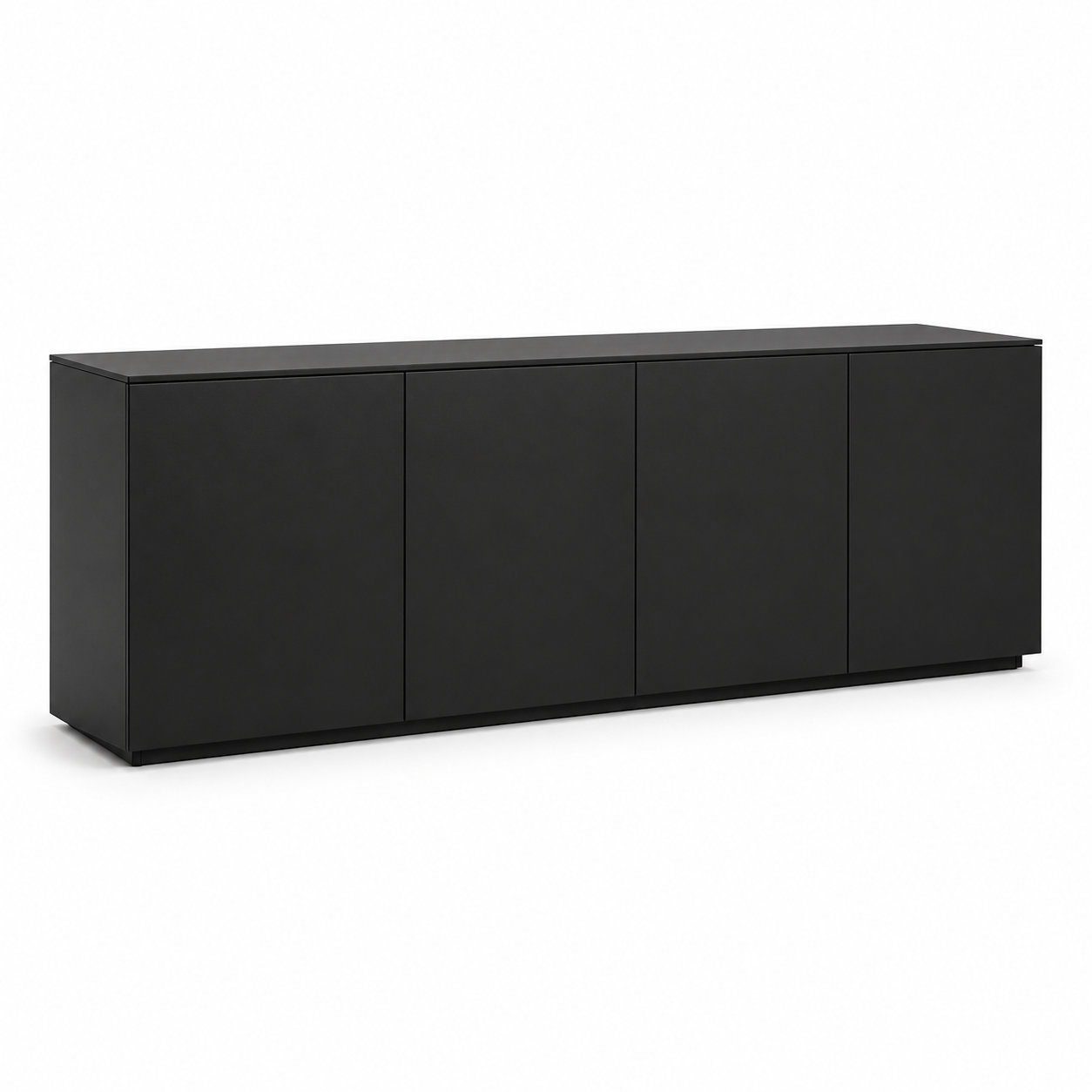Sideboard Schwarz 160 cm mit Push-to-open Front
