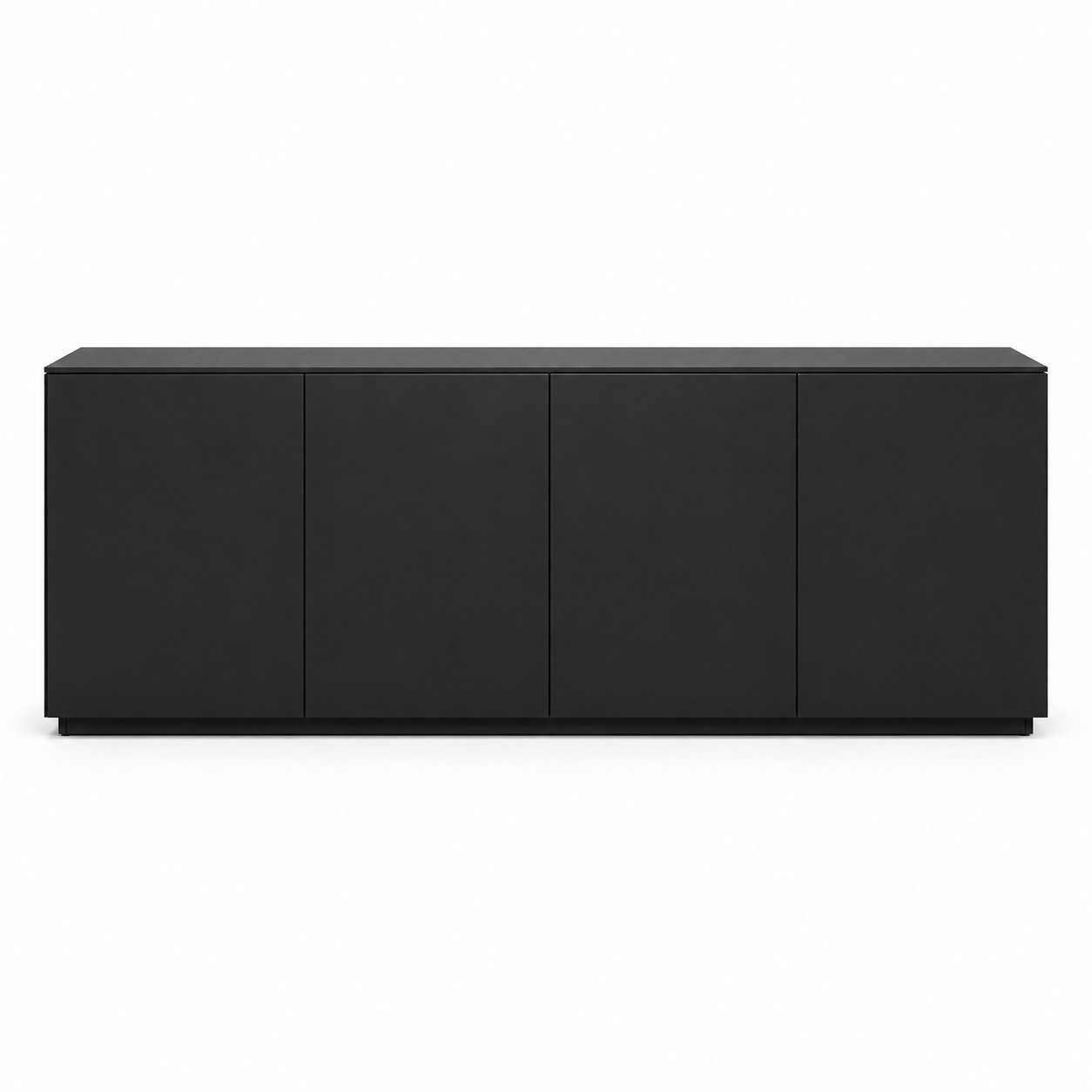 Sideboard Schwarz 160 cm mit Push-to-open Front