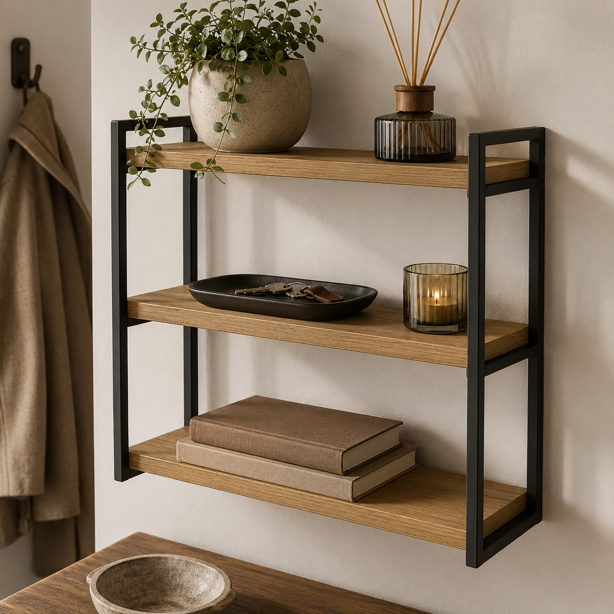 Bücherregal 180 cm mit offenen Fächern-SelviaWood