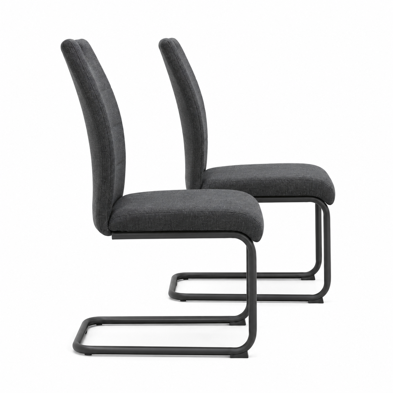 Freischwinger Stuhl Anthrazit 2er-Set