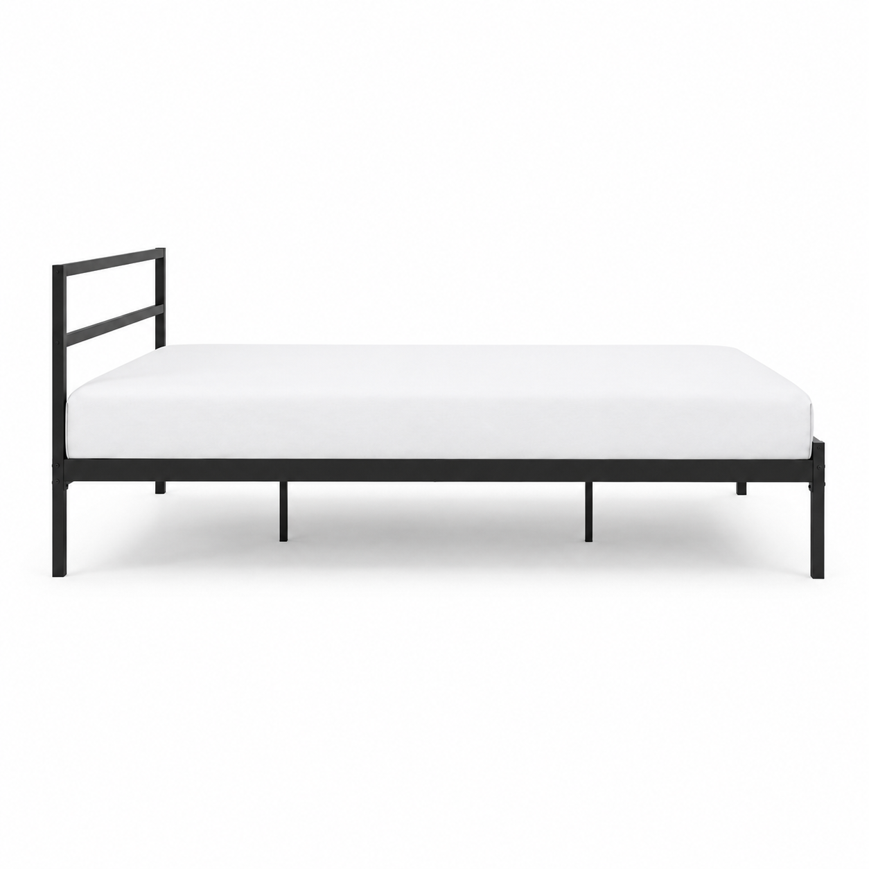 Metallbett Schwarz 140x200 cm im reduzierten Stil-SelviaWood
