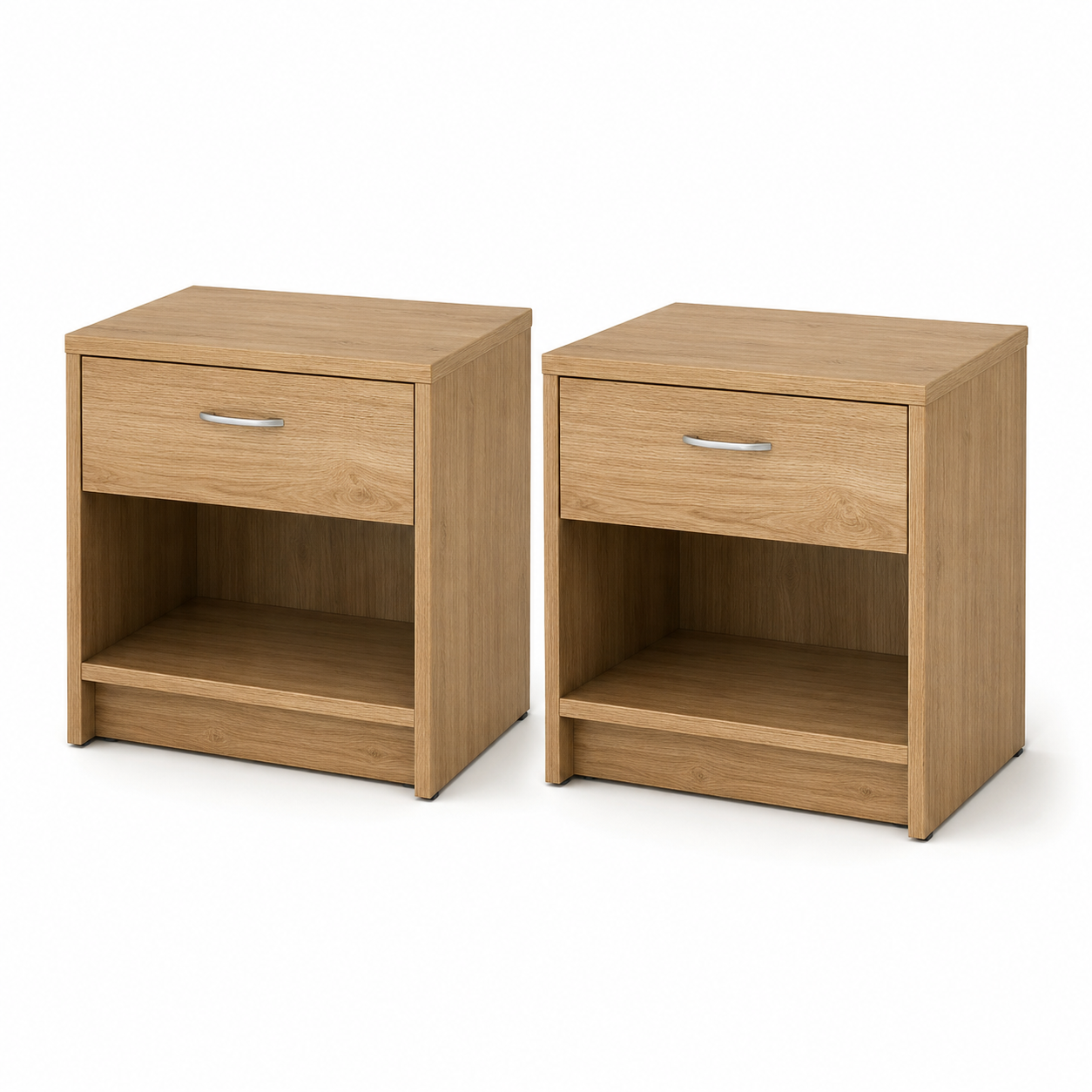 Nachttisch 2er-Set 50 cm mit Schublade