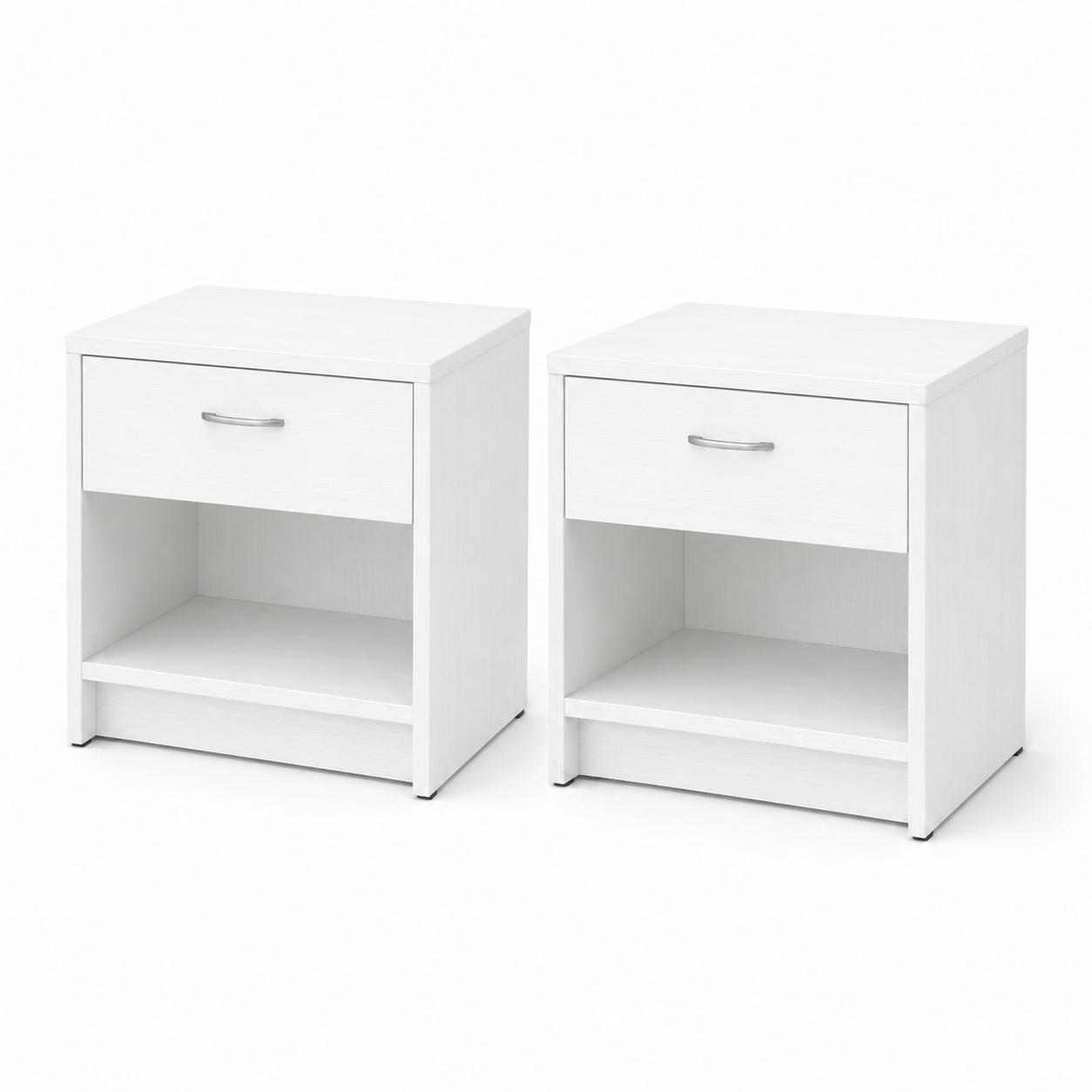 Nachttisch 2er-Set 50 cm mit Schublade