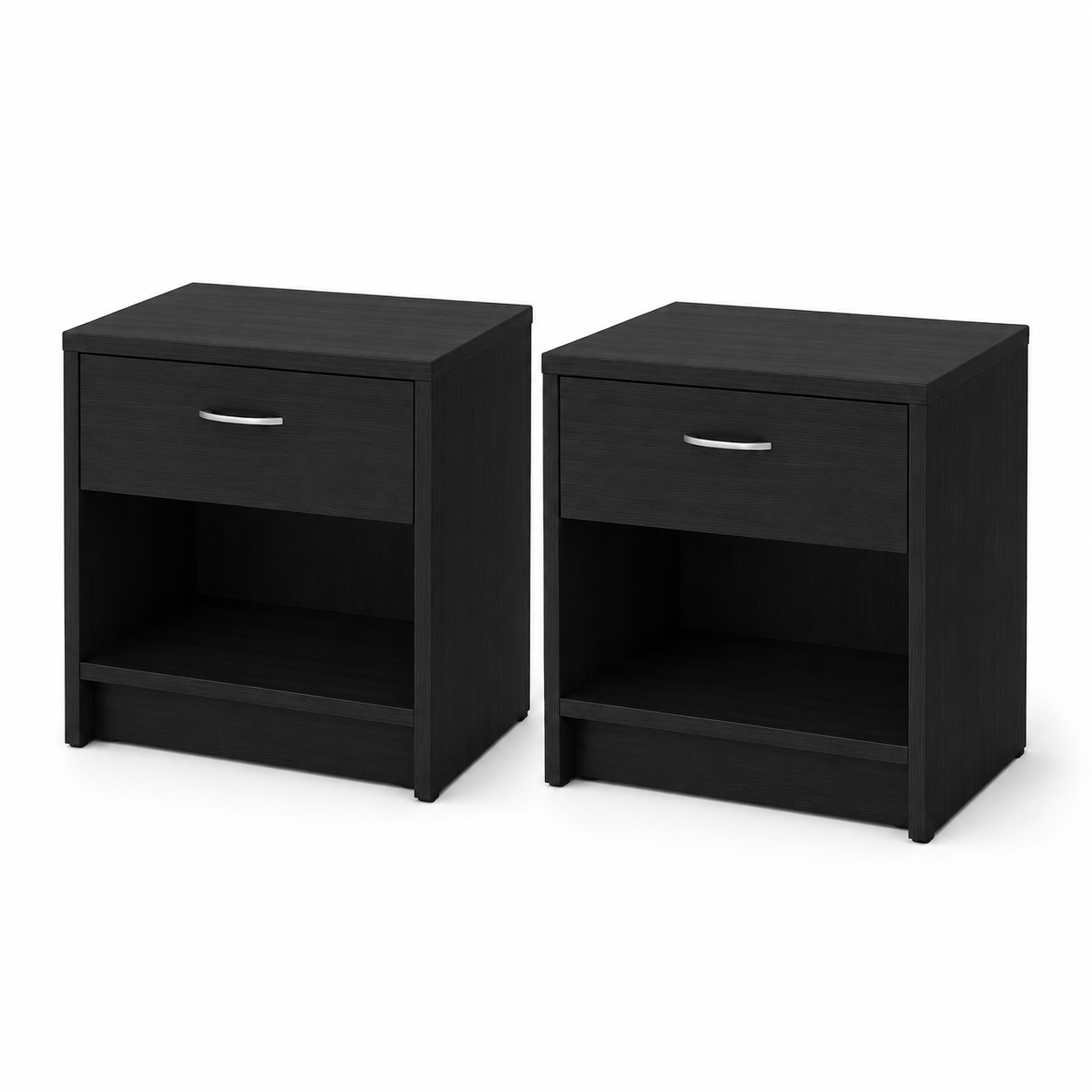 Nachttisch 2er-Set 50 cm mit Schublade