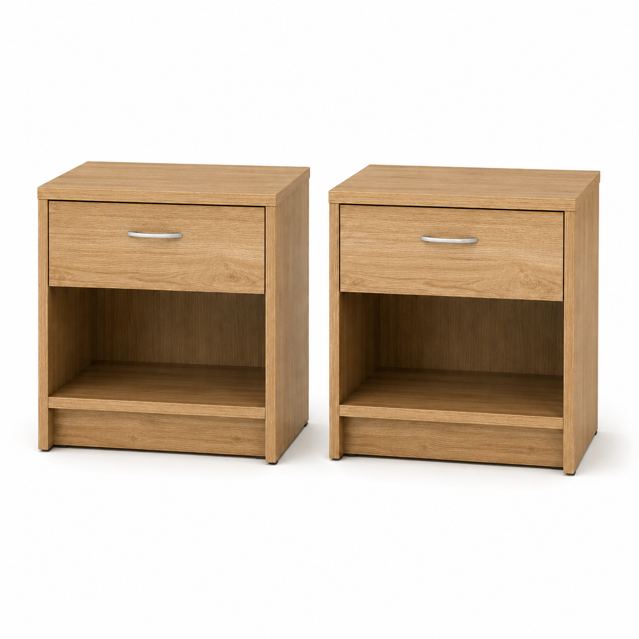 Nachttisch 2er-Set 50 cm mit Schublade