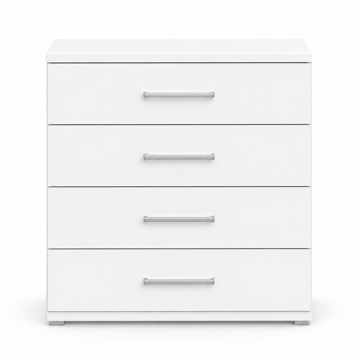 Kommode Weiß 80 cm mit vier Schubladen