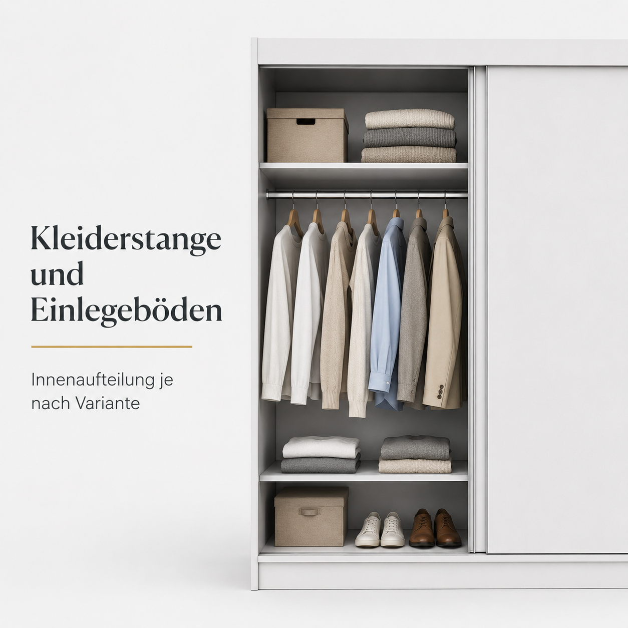 Kleiderschrank Weiß mit Schiebetüren