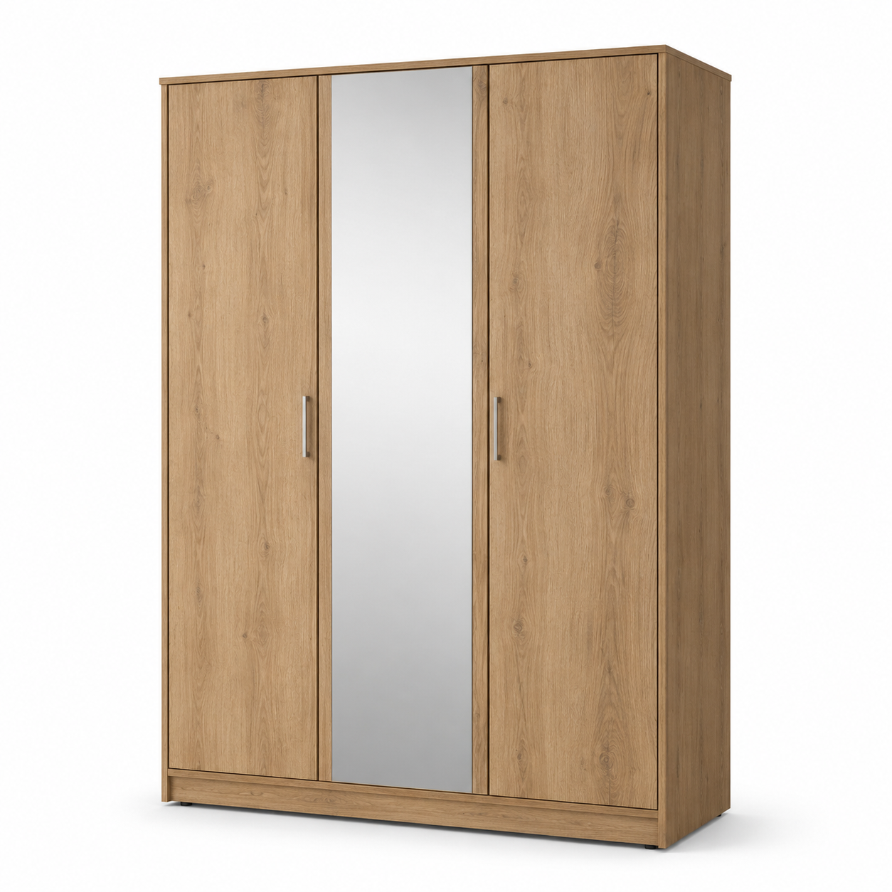 Kleiderschrank Eiche Optik 150 cm mit Spiegel