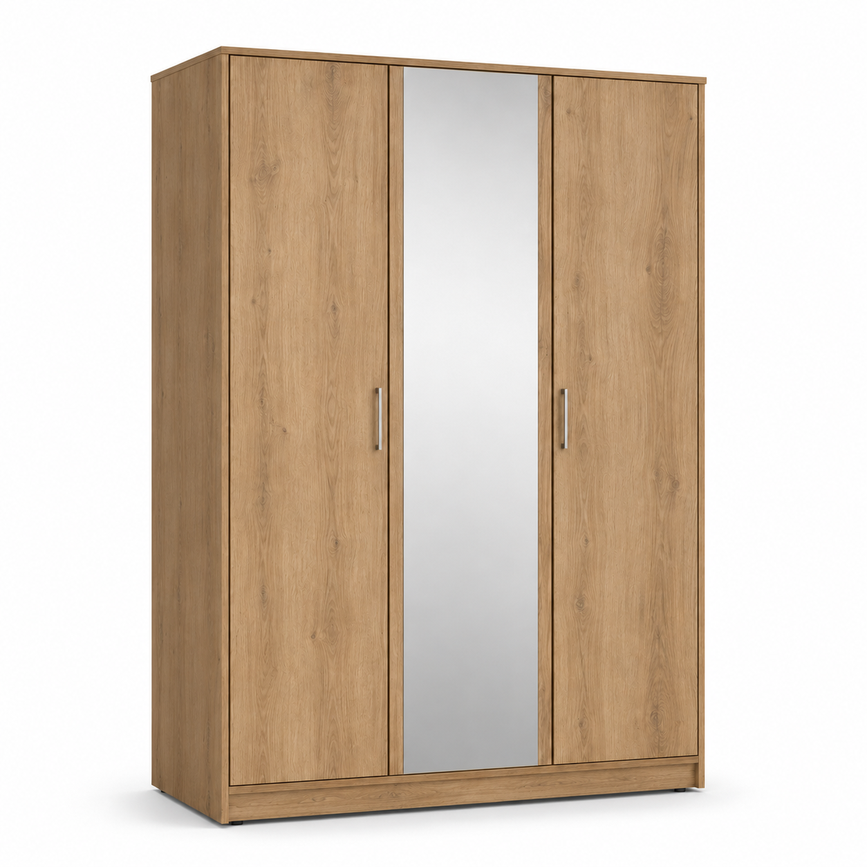 Kleiderschrank Eiche Optik 150 cm mit Spiegel