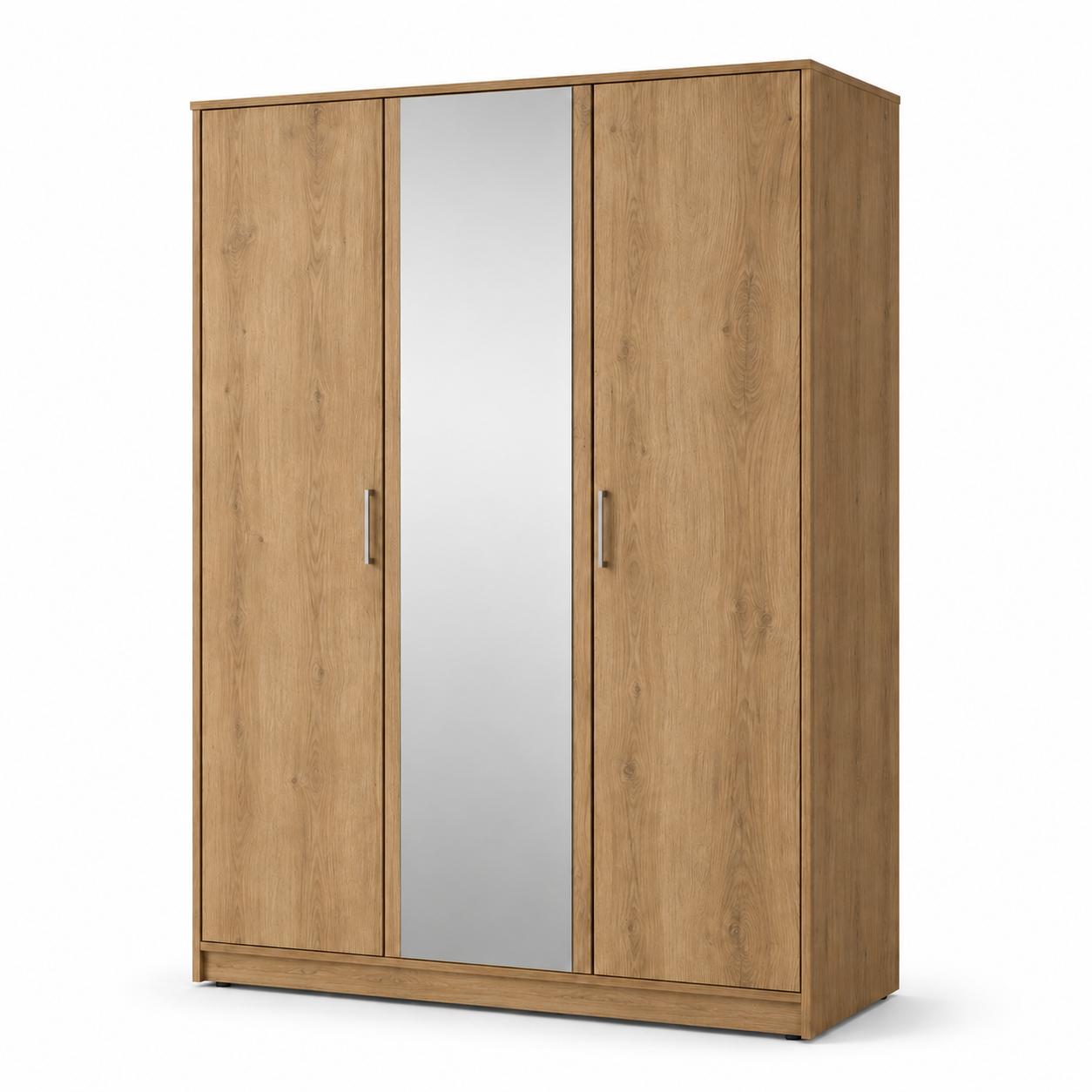 Kleiderschrank Eiche Optik 150 cm mit Spiegel
