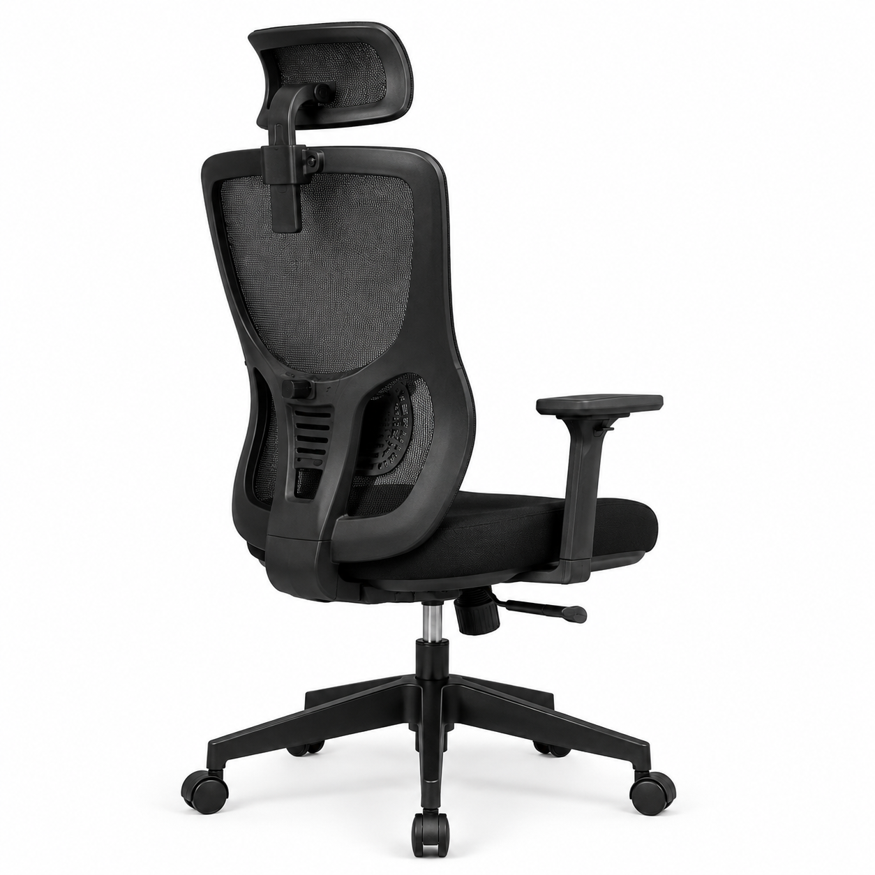 Ergonomischer Bürostuhl Schwarz mit Kopfstütze