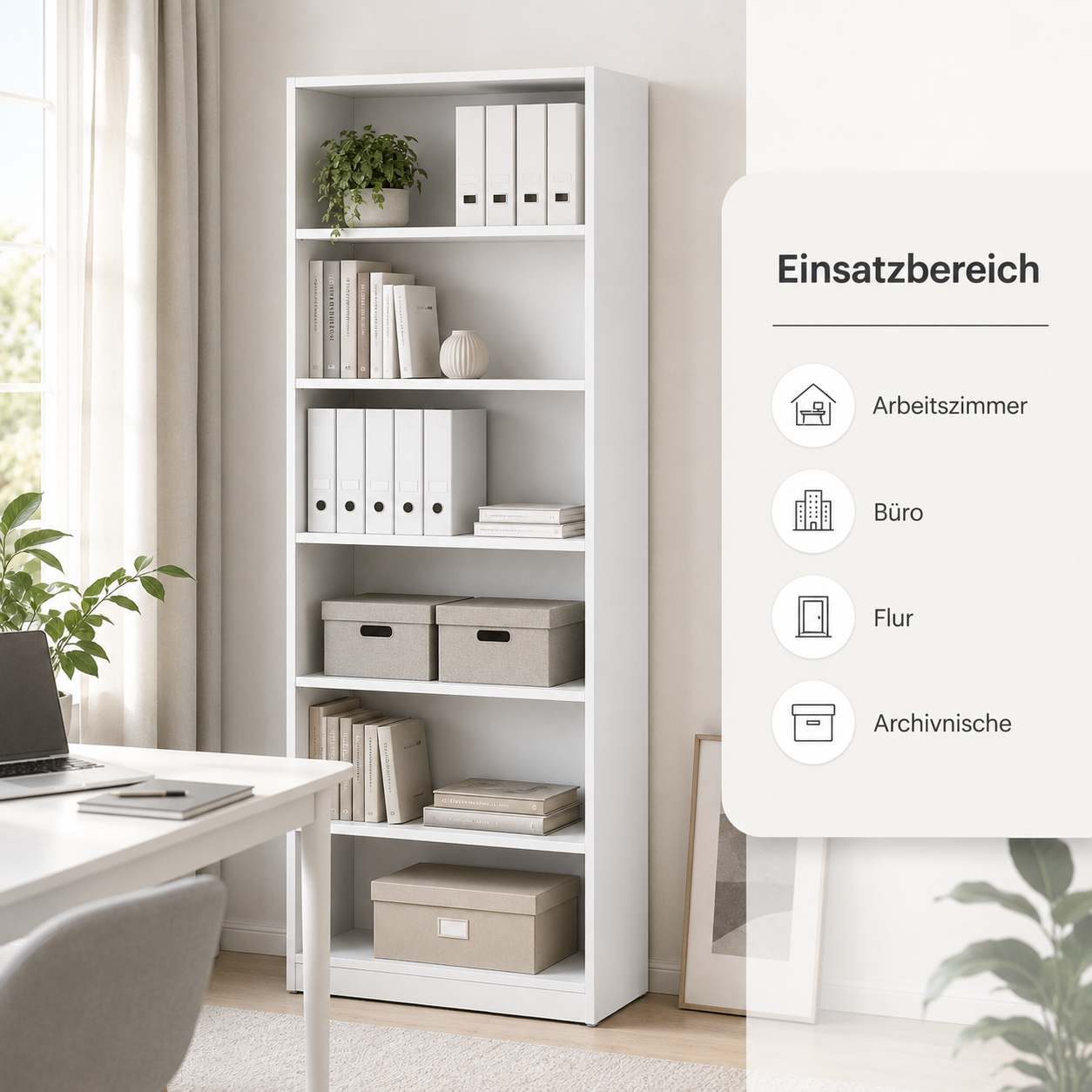Aktenregal 180 cm mit verstellbaren Böden