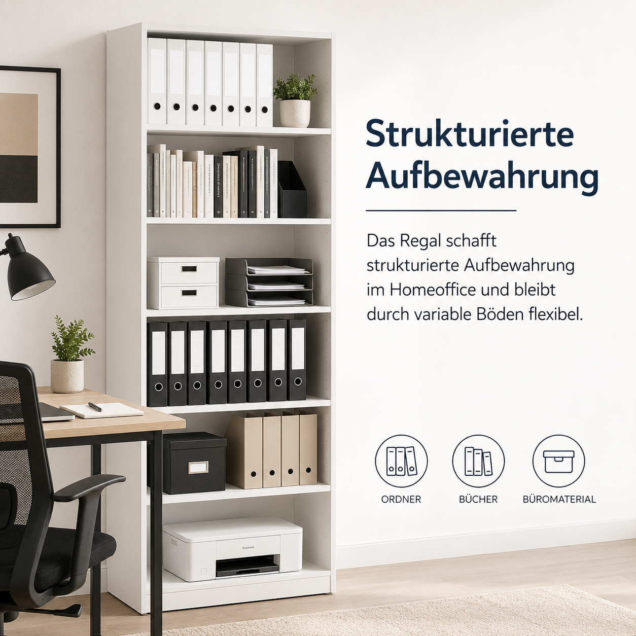 Aktenregal 180 cm mit verstellbaren Böden